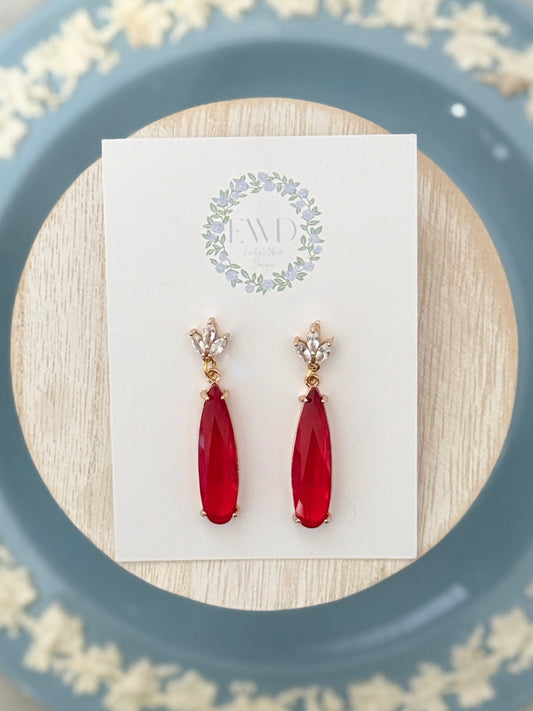 Red Glass Dangle
