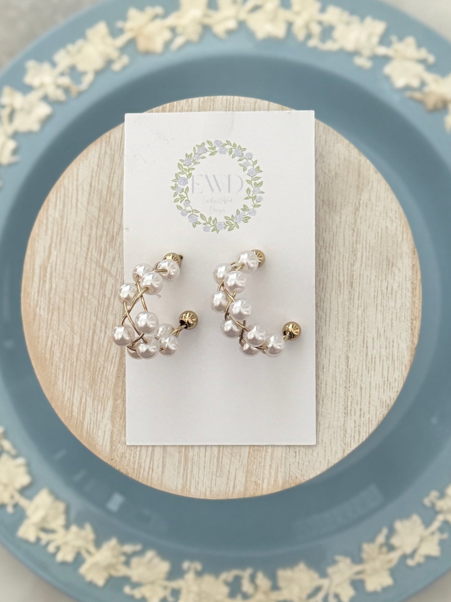 Pearl Beaded Hoop