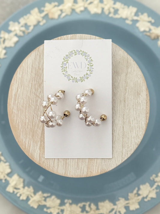 Pearl Beaded Hoop