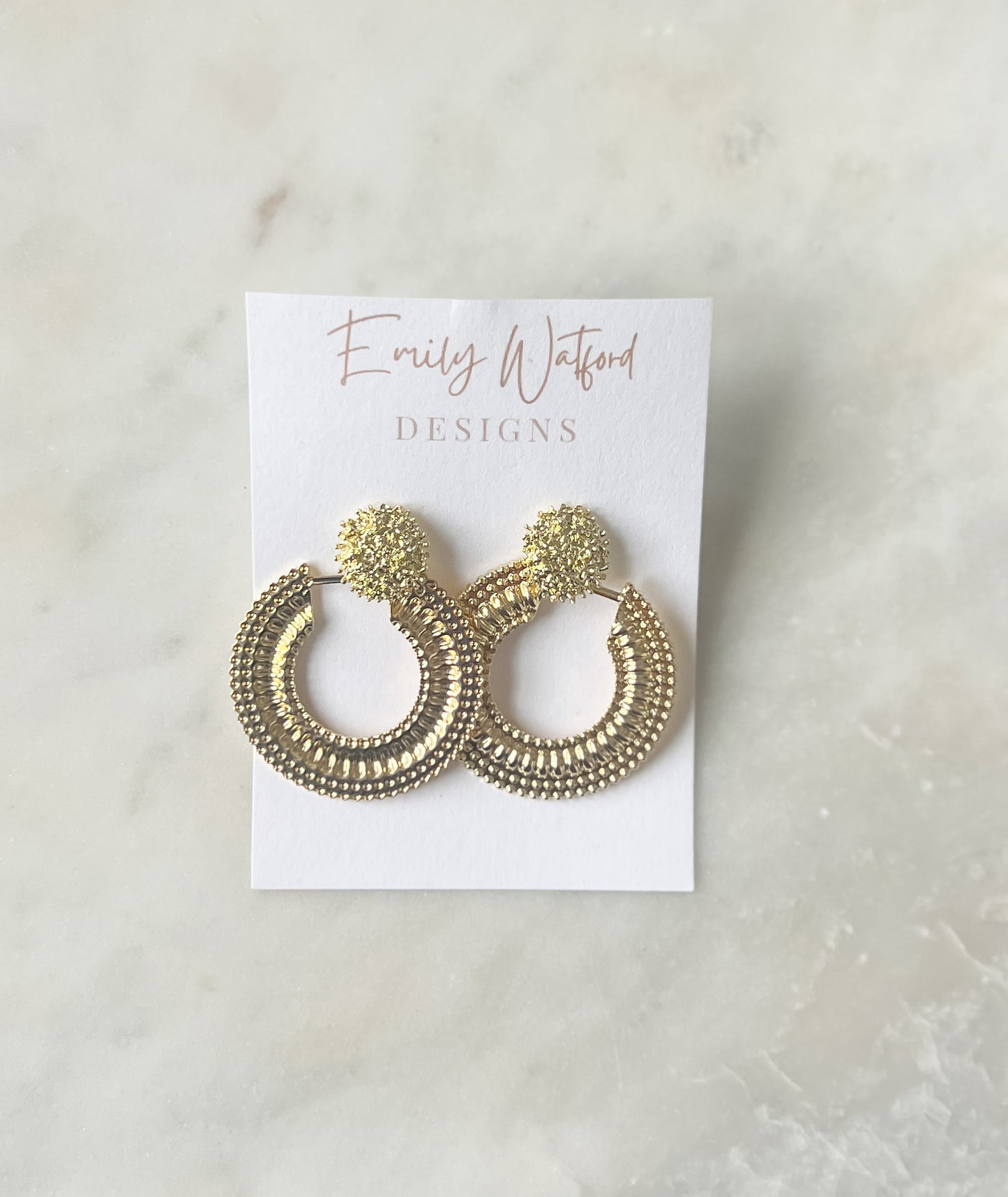 Gold Circle Dangle