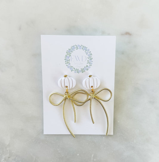 White Pumpkin Bow