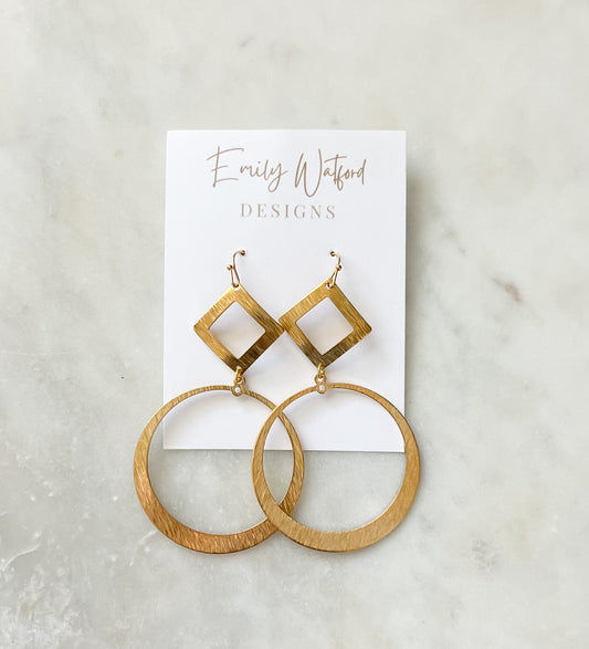 Gold Circle Dangle