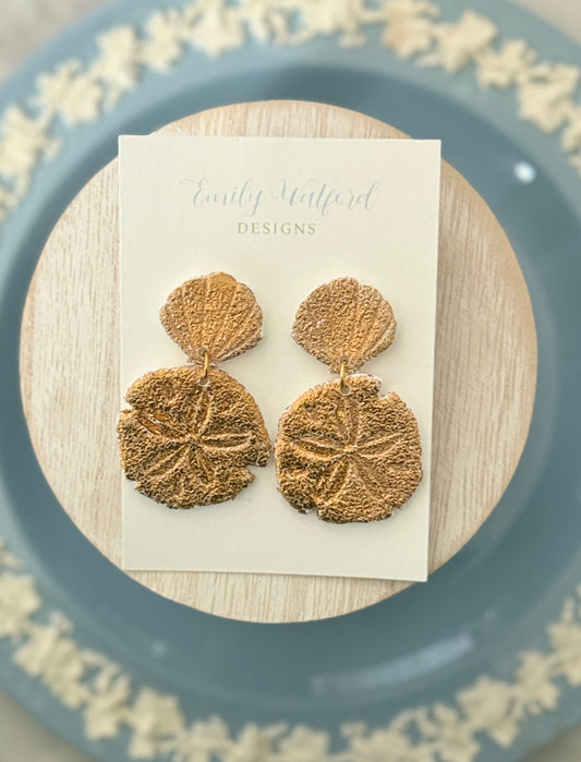 Golden Sand Dollar Dangle