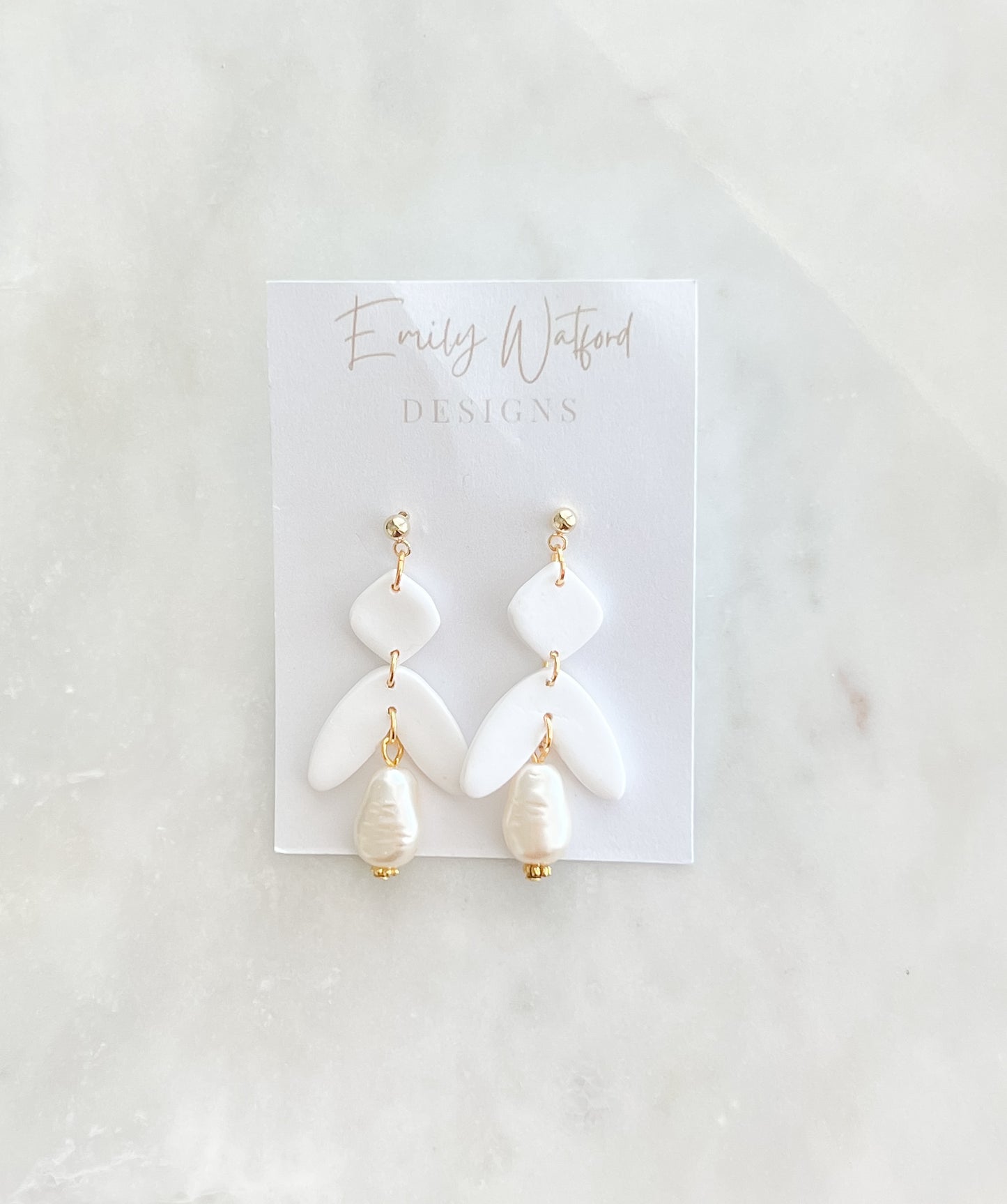 White and Pearl Small Dangle