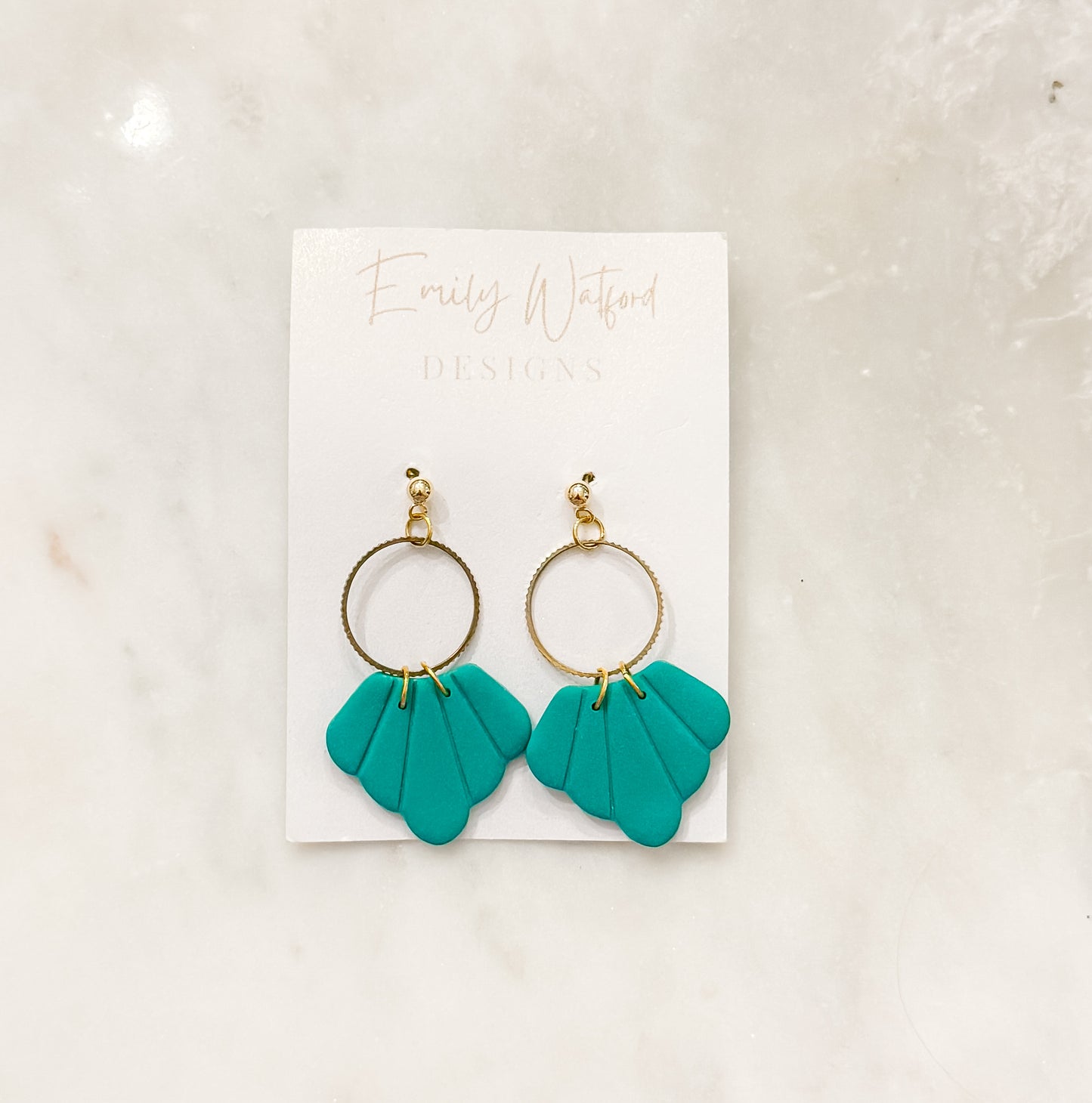 Jade scallops dangle