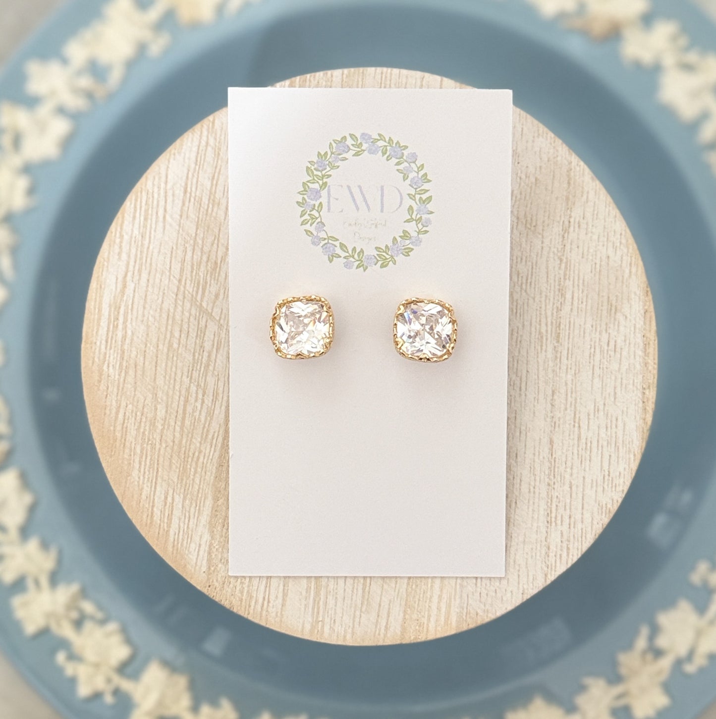 CZ Square Stud