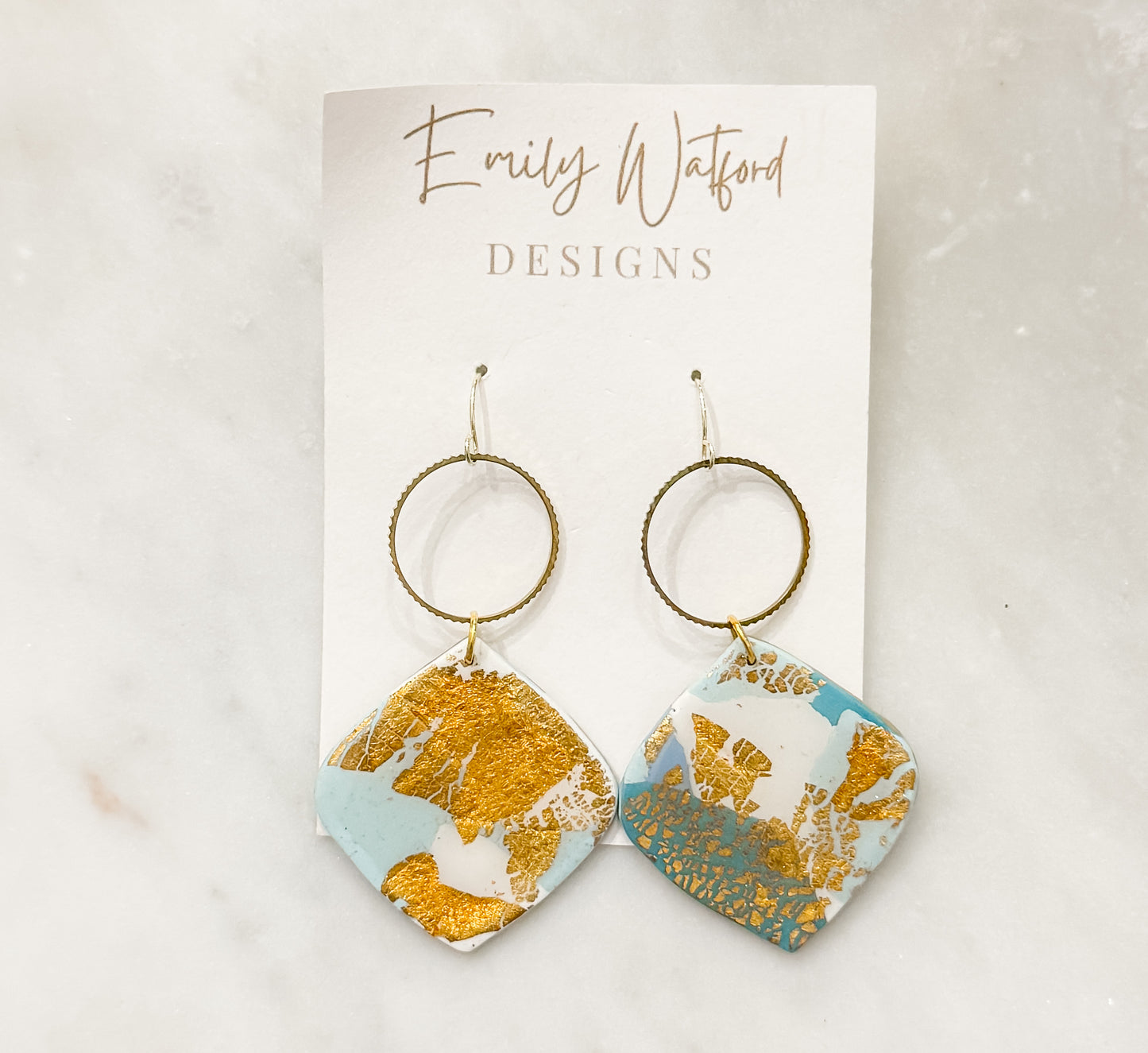 Blue teardrop dangle