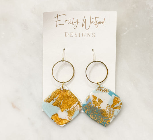 Blue teardrop dangle