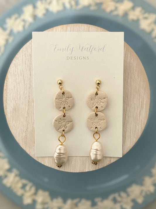 Sand Dollar Pearl Dangle