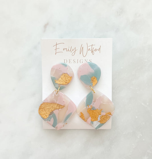 Pink/Sage Mix Teardrop