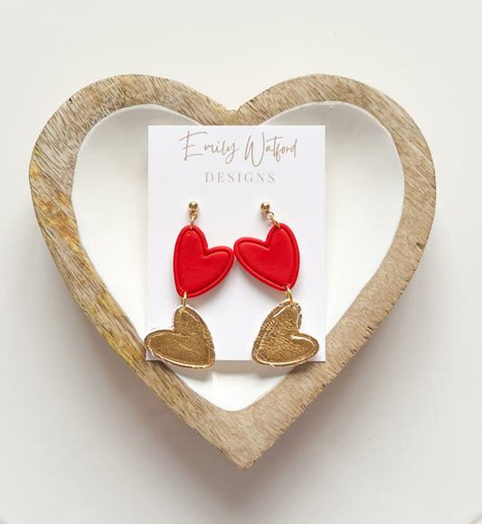 Red and Gold Hearts