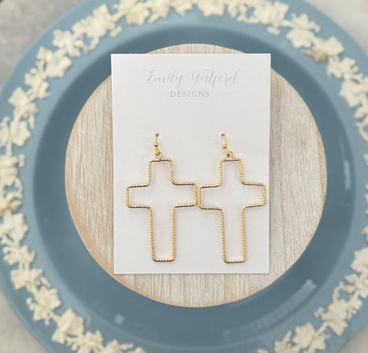 Gold Cross Dangle