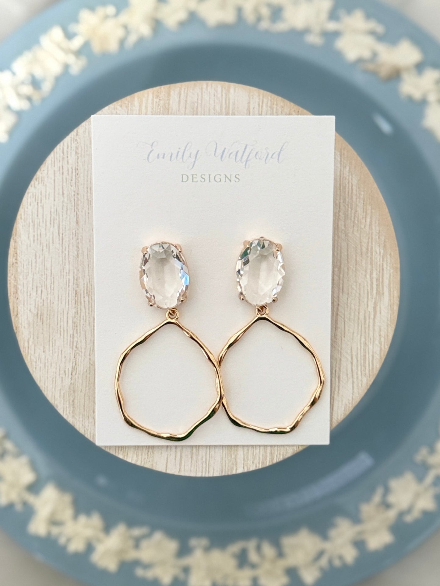 CZ Gold Dangle