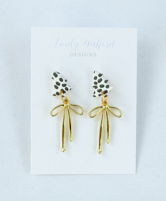 Black and White Dot Tree Bow