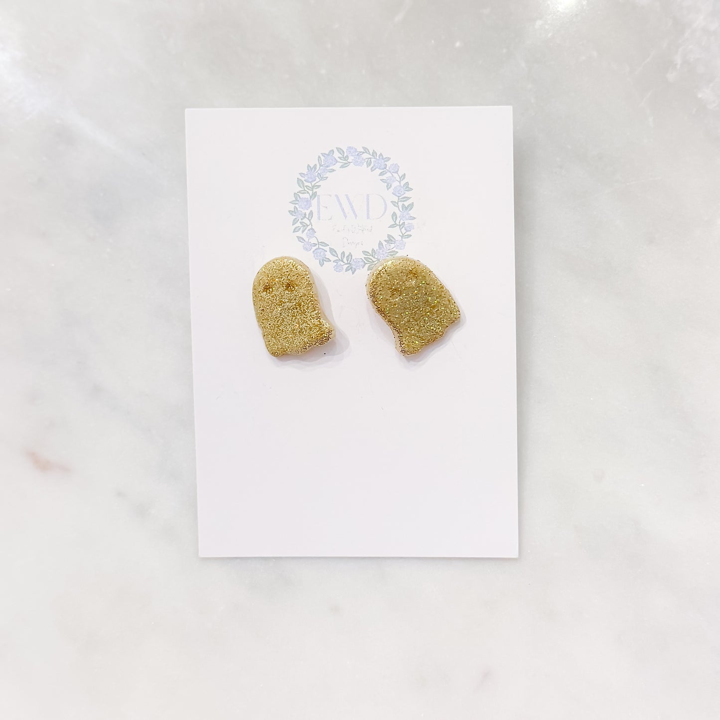 Glow in the dark ghost stud