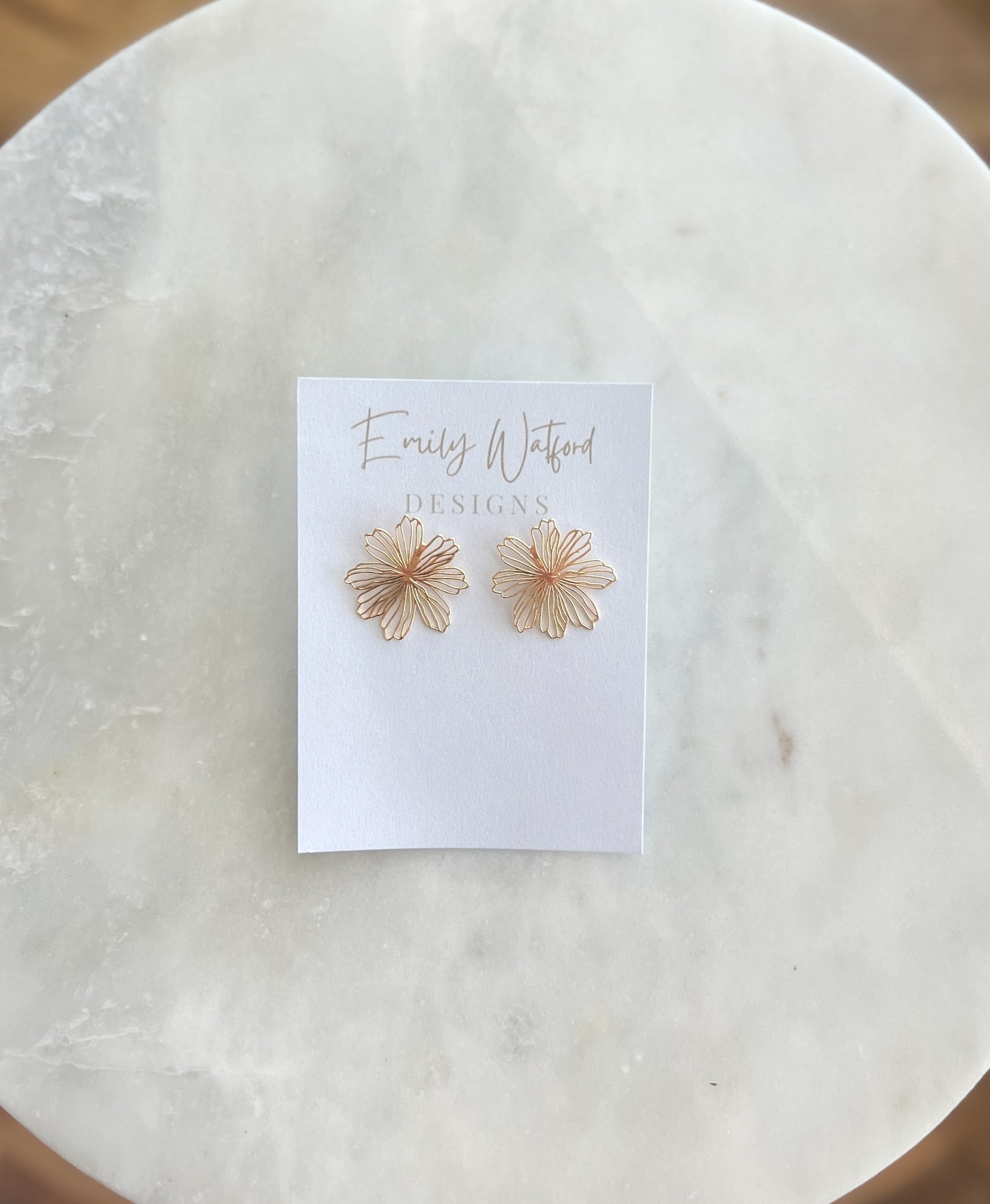 Wire Flower Studs