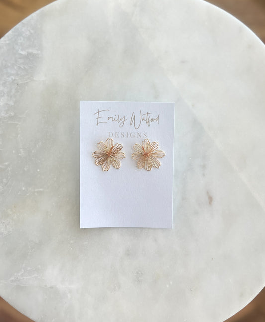 Wire Flower Studs