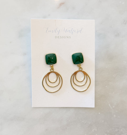 Green circle dangle
