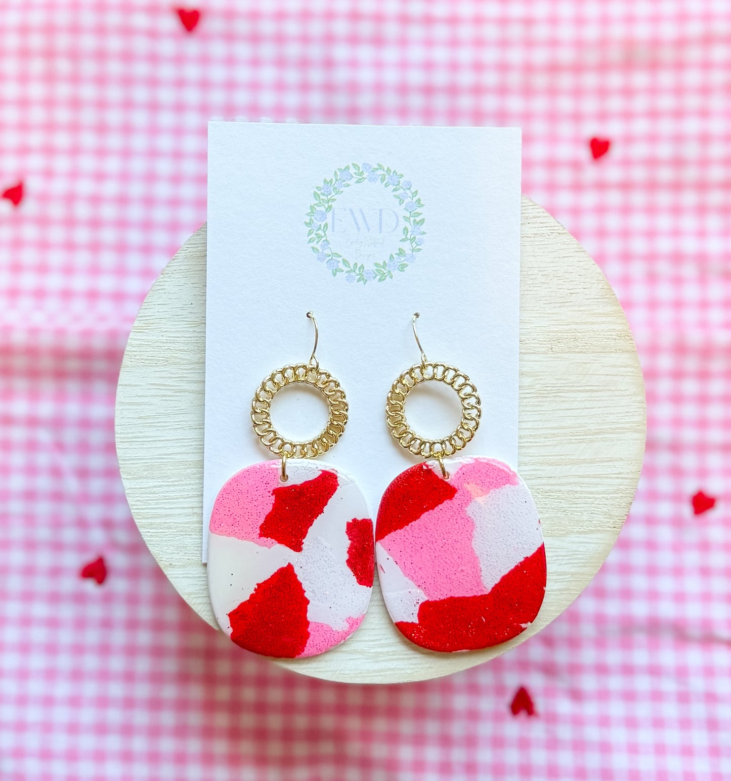 Multi Color Oval Dangle