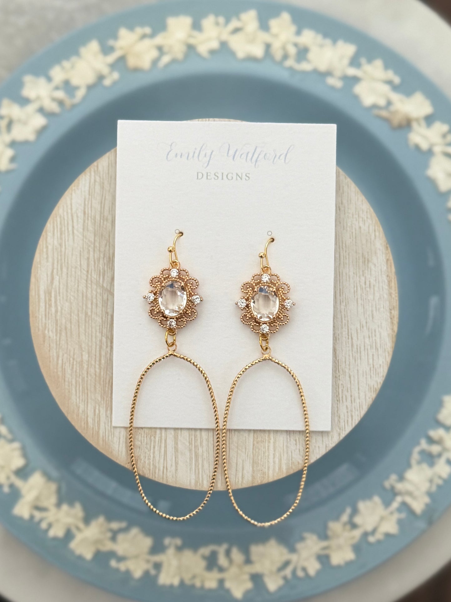 Glass Oval Dangle
