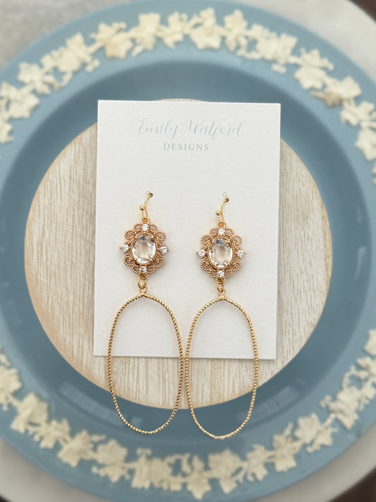 Glass Oval Dangle