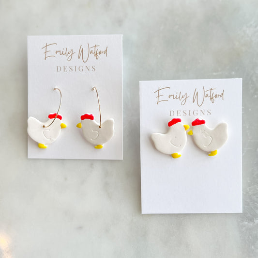 Chicken Earrings