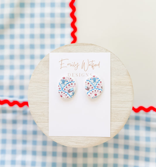 Flag Print Studs