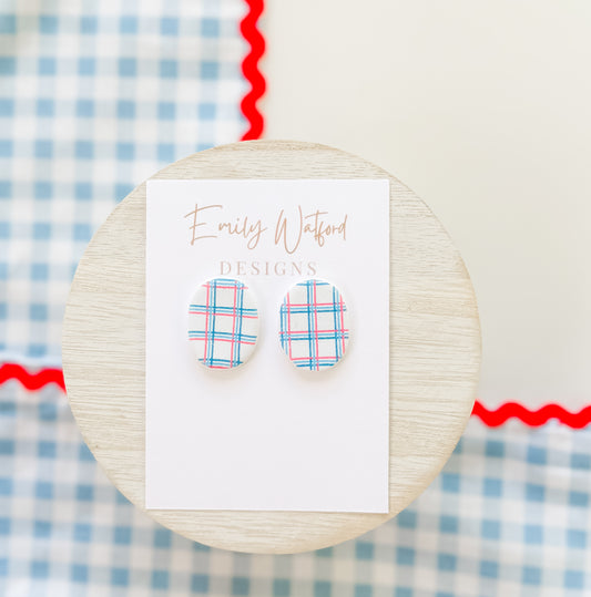 Plaid Studs